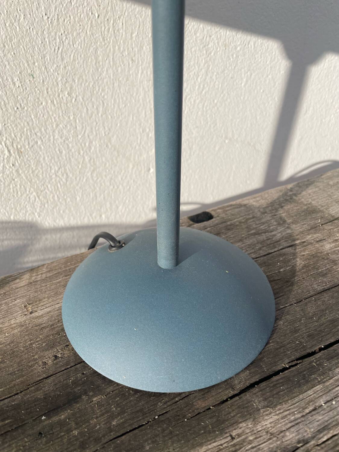 Pair of blue metal lamps Habitat, 1996