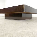 Square Alveo coffee table by Willy Rizzo, 1970s