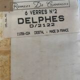 Verres à eau en cristal Royales de Champagne modèle Delphes  no 2