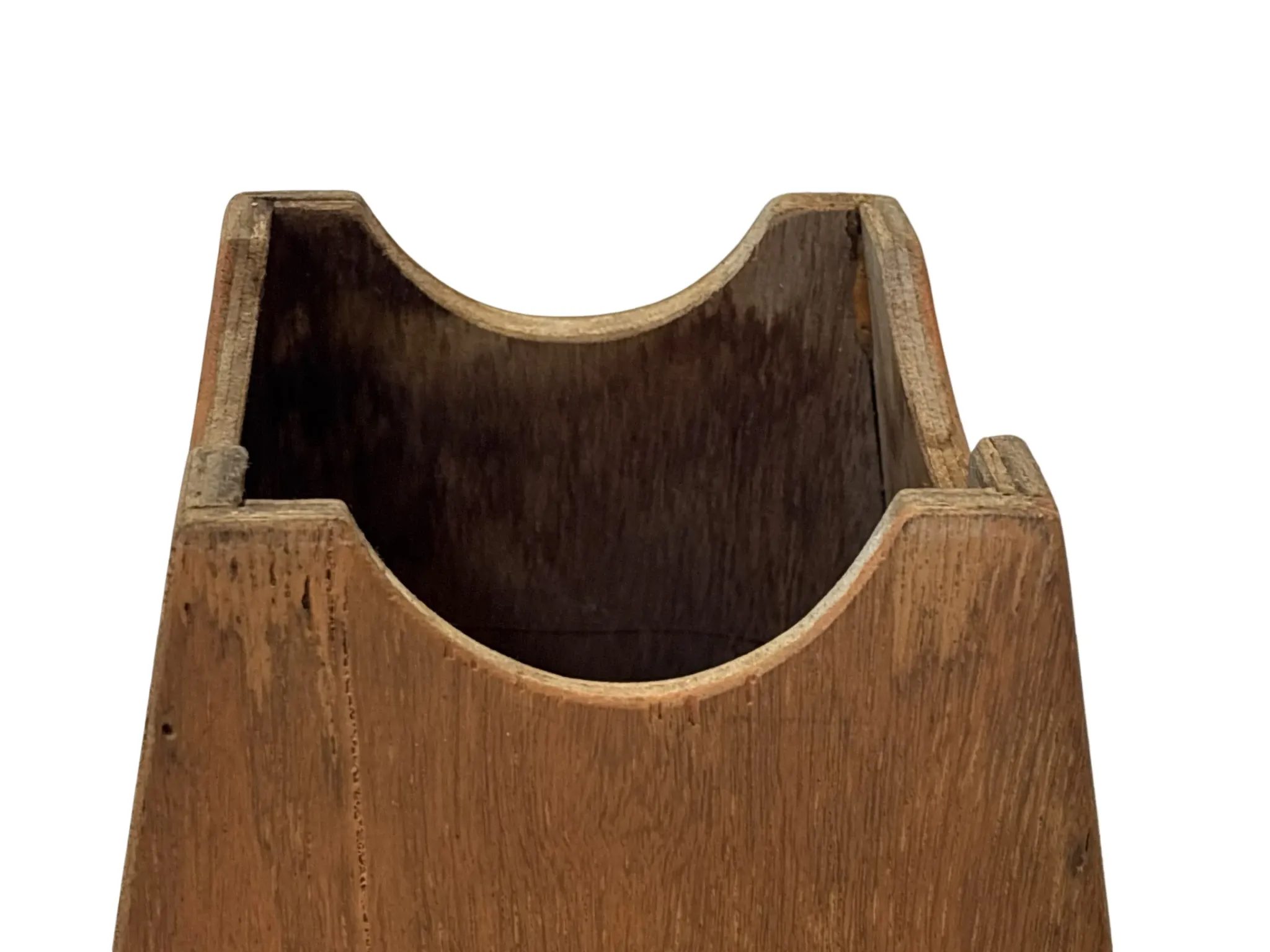 Jardinière en bois minimaliste, géométrique vintage