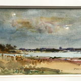Aquarelle signée Henri Davy