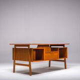 Model 75 Teak Desk by Gunni Omann for Omann Jun Furniture Factory, 1960s