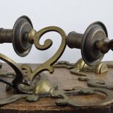 Paire d'appliques murales vintage en laiton