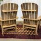 Pair of Indian teak armchairs