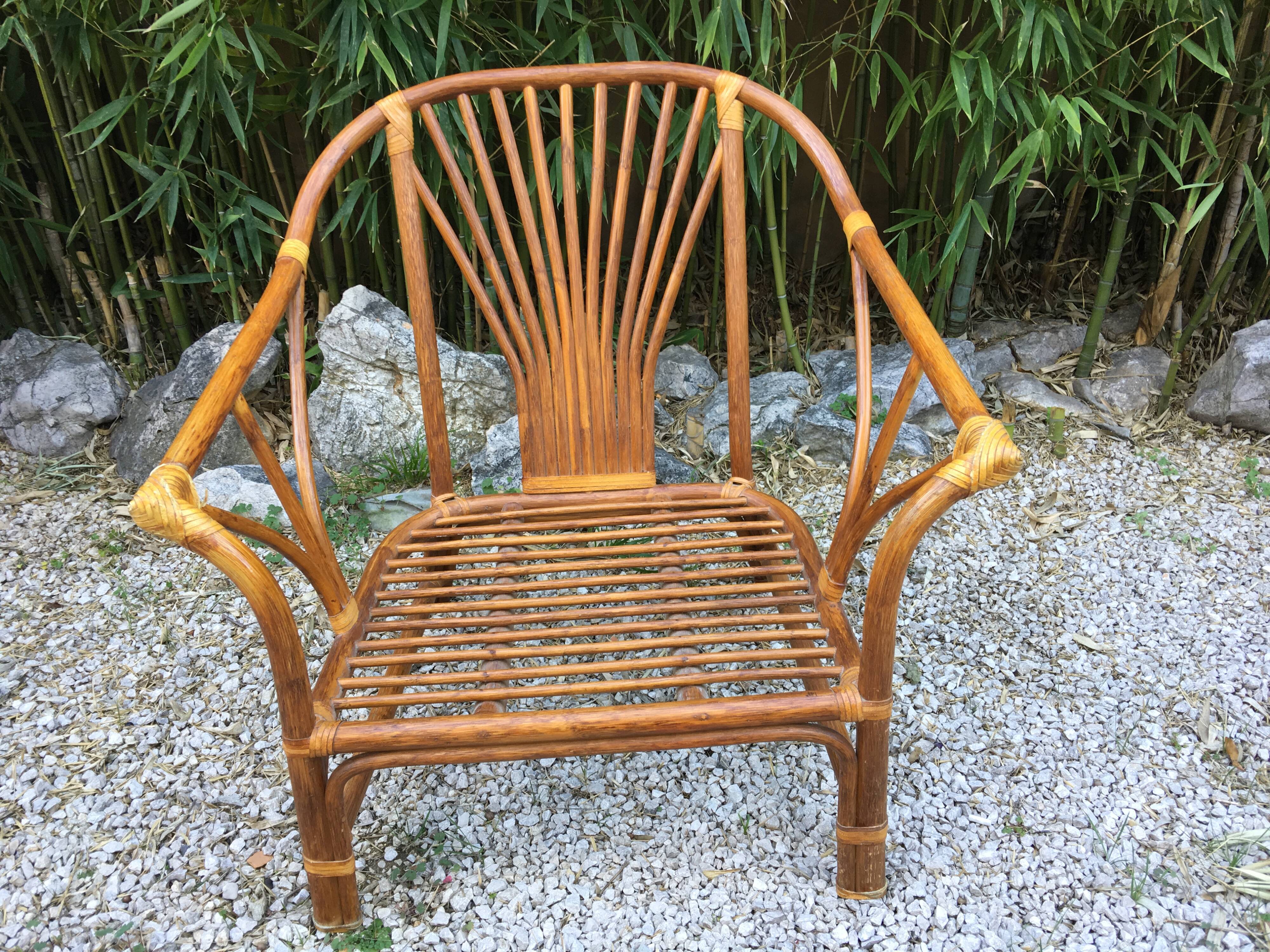 Vintage rattan living room 1970