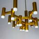 Gaetano Sciolari geometric chandelier, 19 lights, Italy, 1970s