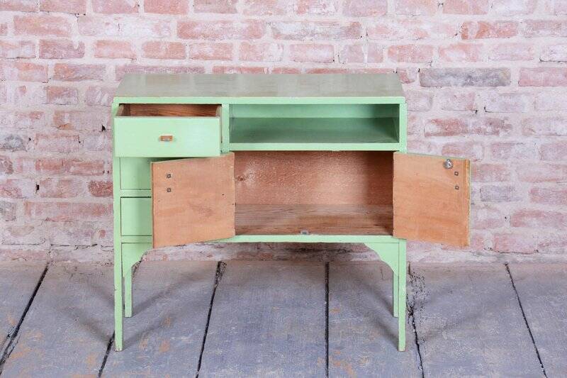 Art Deco Small Cabinet in Spruce & Paint, Czech, 1920s