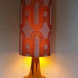 Ceramic floor lamp with flamed effect