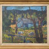 Large Vintage Painting Landscape signed by Svan Grandin (1906- 1982)