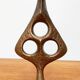 Brutalist metal candlestick mid-century