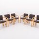 Set of 6 Danish design chairs from Four Design