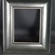 Frame wood lacquer silver 28,5x24,5 foliage 18,6x14,6 cm used