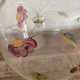 Large crystal jar with floral decoration