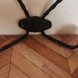 Wooden and iron wall coat holder