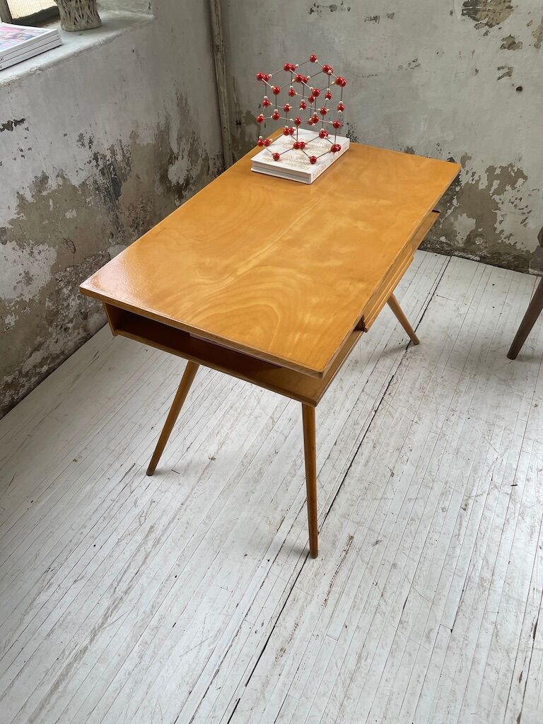 Vintage oak compass desk
