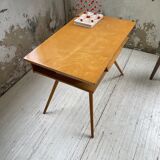 Vintage oak compass desk