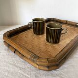 Bamboo and rattan tray