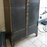 Metal cabinet style industrial