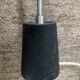 Minimalist floor lamp in cast iron and chrome metal