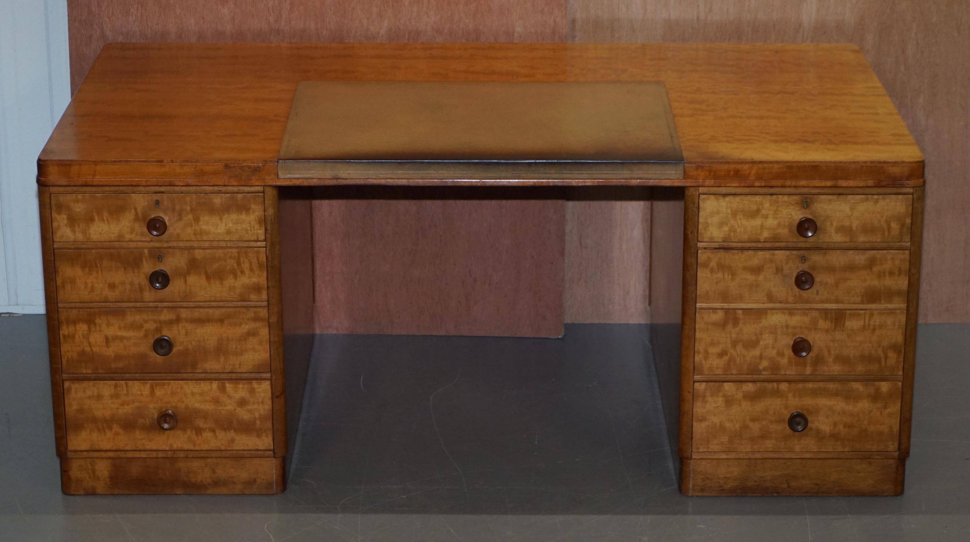 Double-faced desk stamped Waring & Gillow 1960