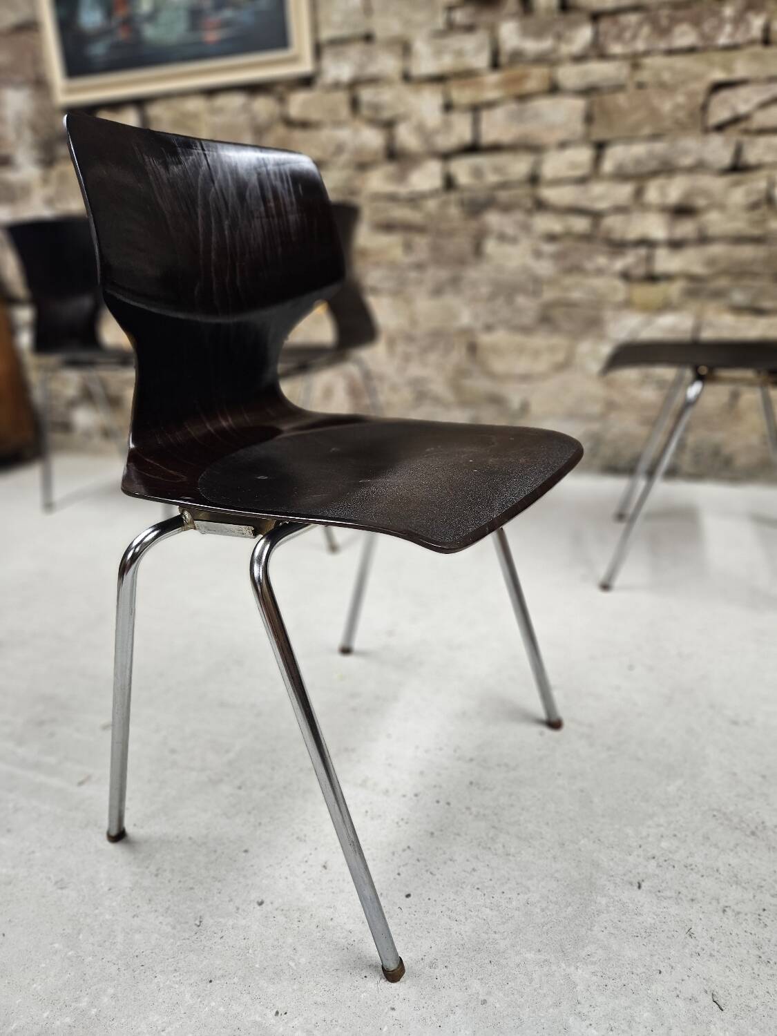 Lot 4 chaises
Flötotto pagwood 1960"