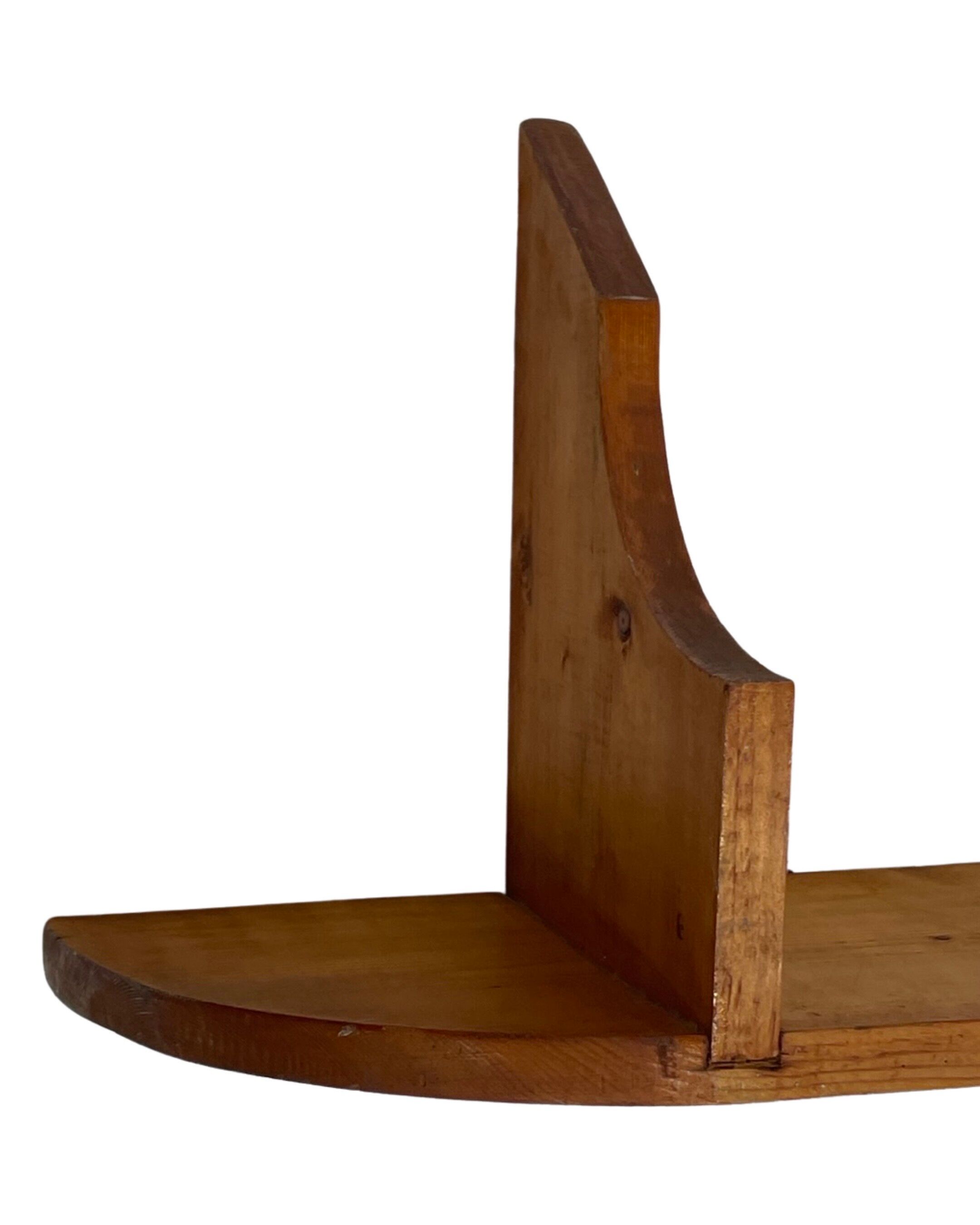 Vintage wooden wall rack bookshelf