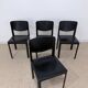 Set of 4 Matteo Grassi chairs in black leather – Italian design