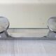 Chrome metal wall coat rack 1930s France