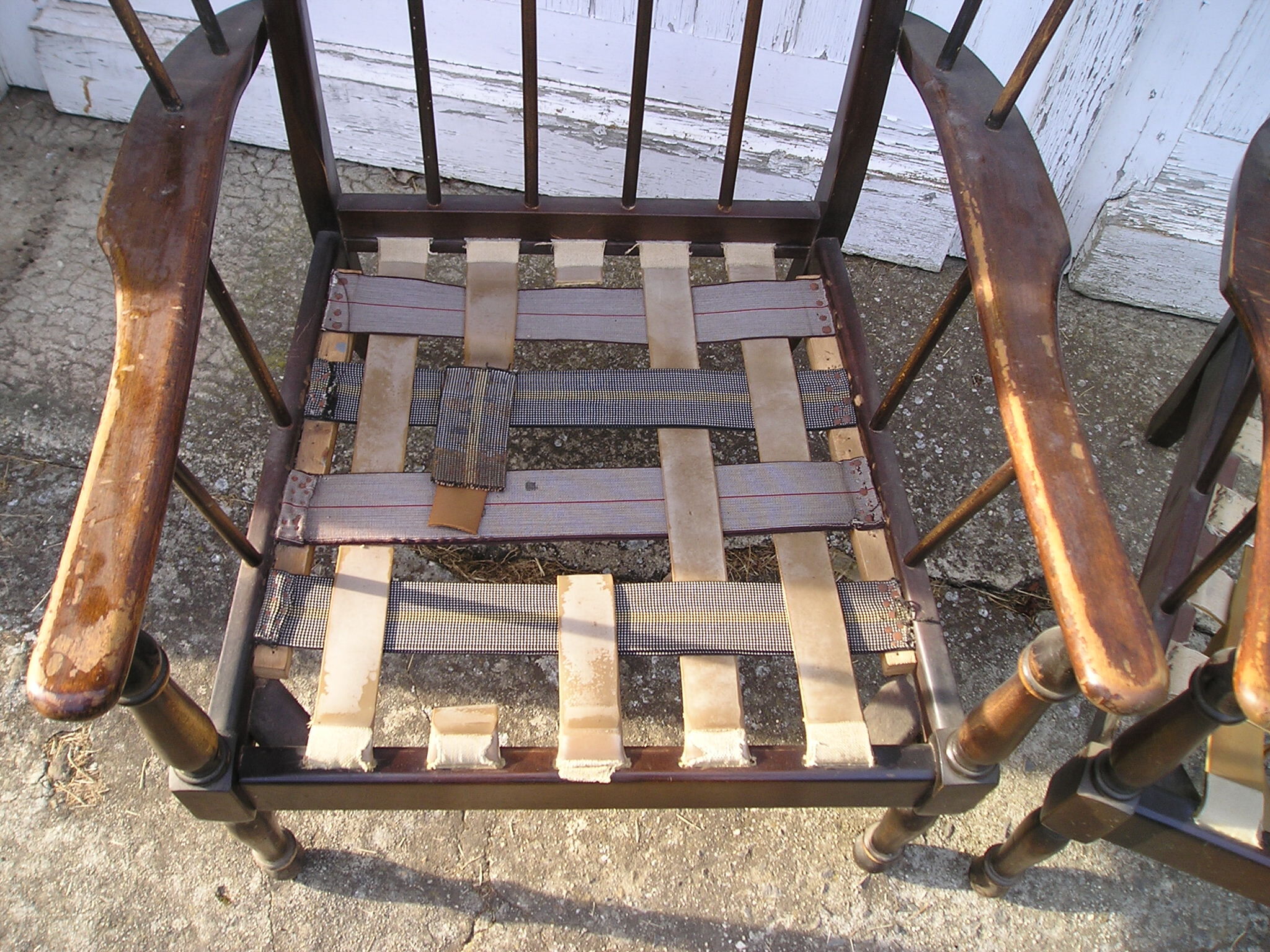 Pair of "fan" armchairs