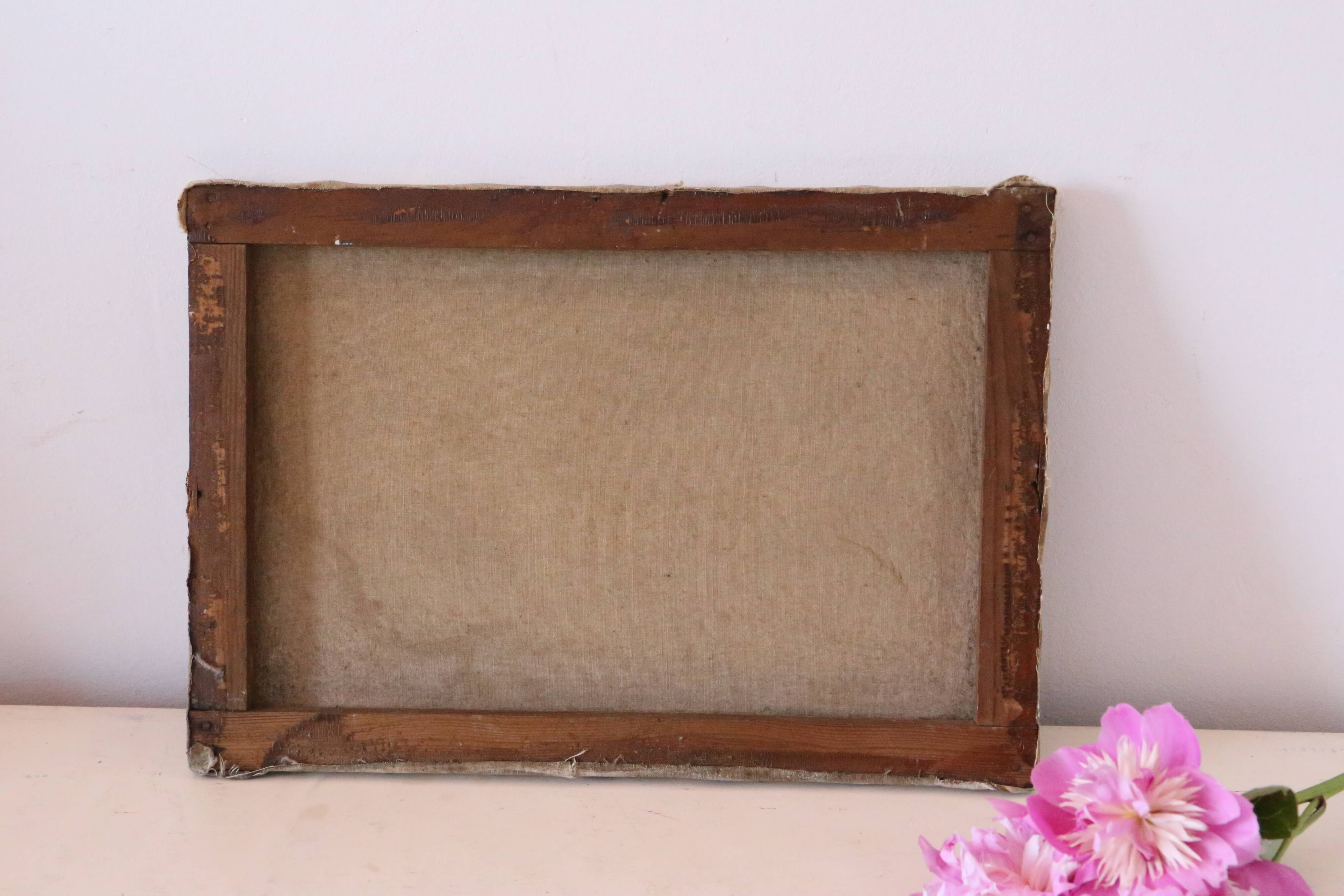 Painting bouquet of flowers, still life, signed Louis Andrey, oil on canvas, mid-twentieth