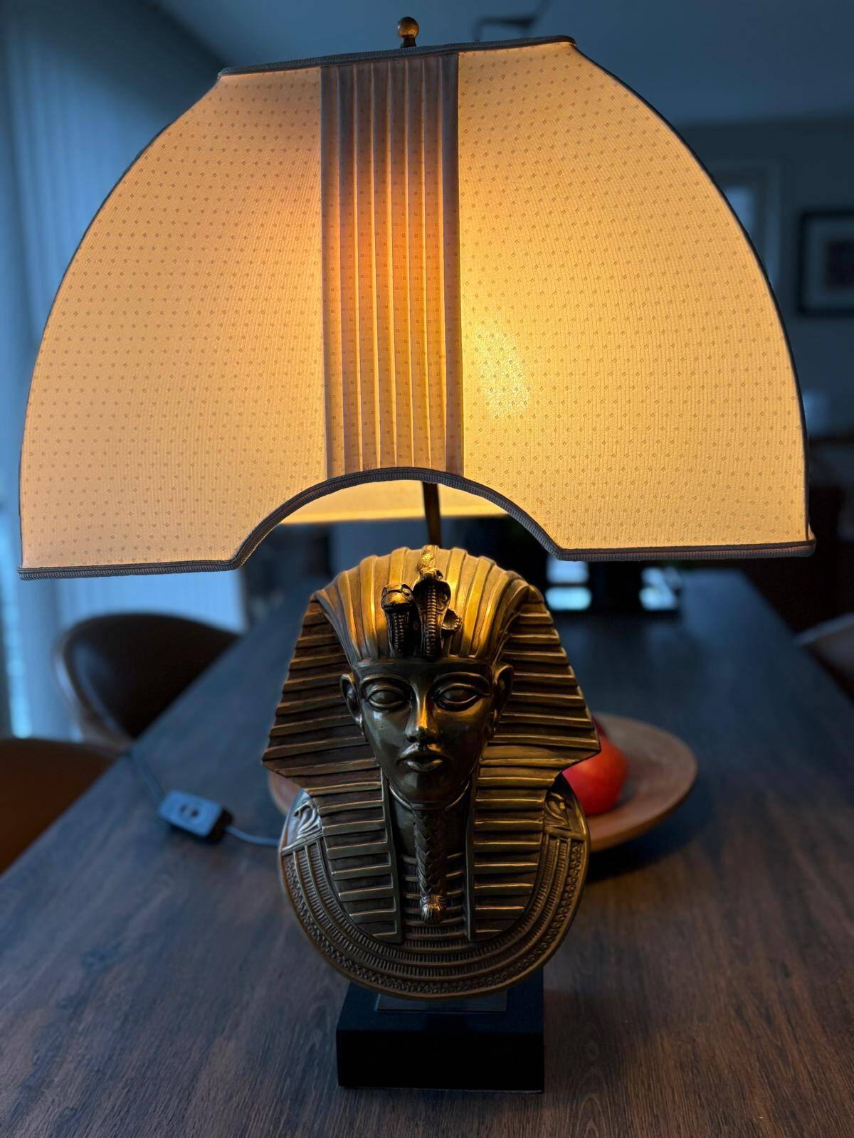 Pharaoh lamp 7 brass marble at Maison Jansen & Deknudt lighting