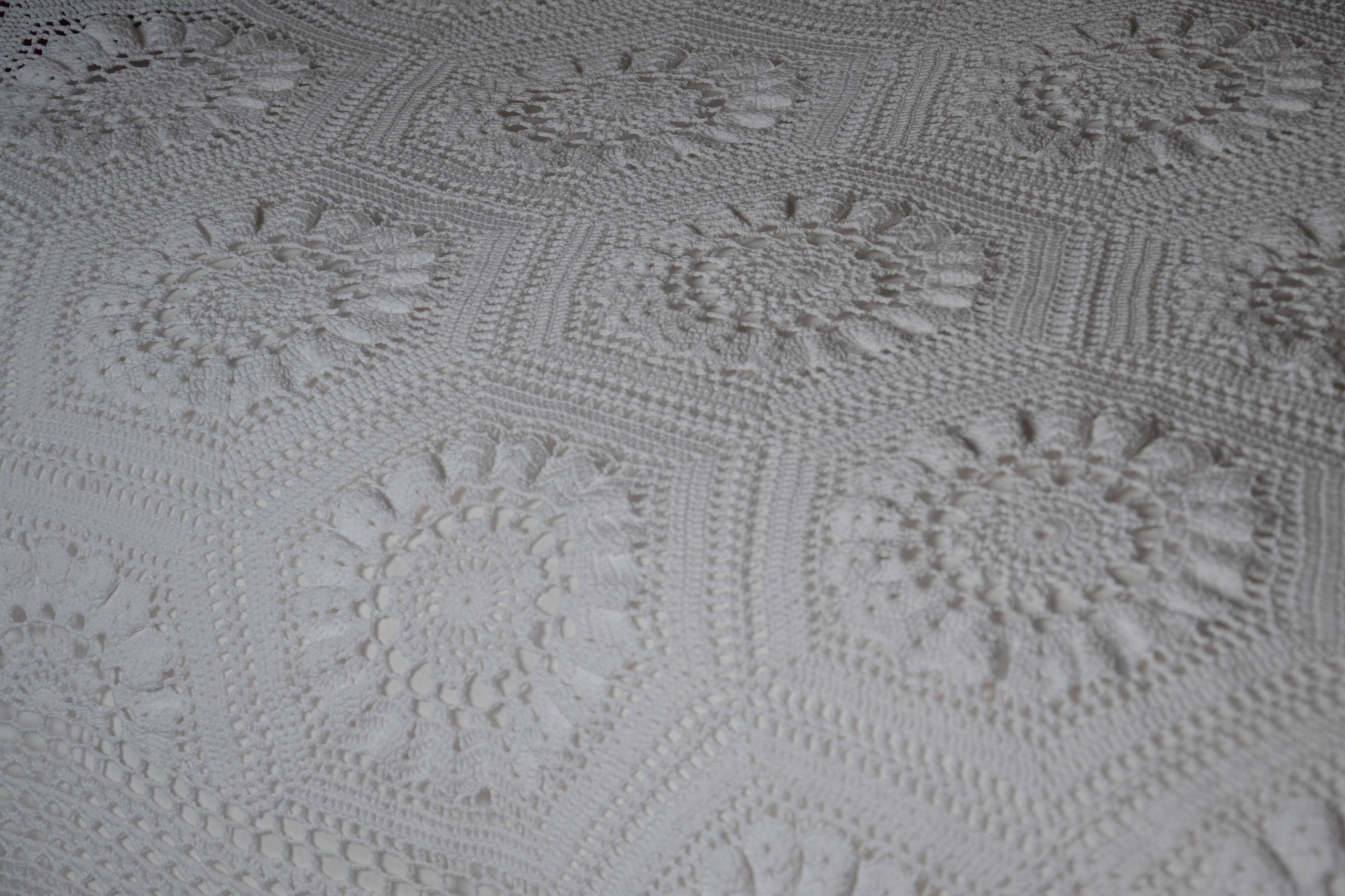 White crochet bedspread