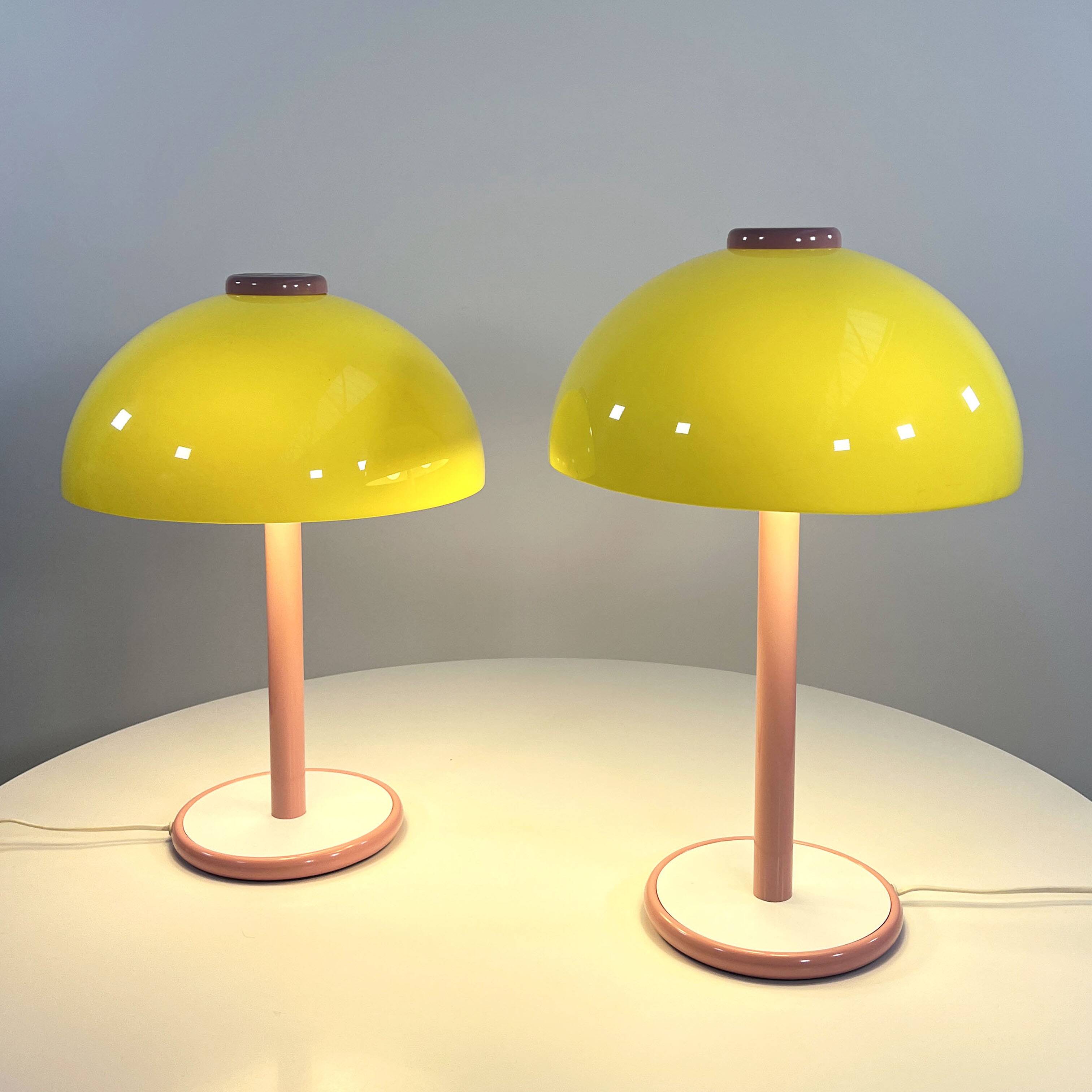 Postmodern Pink and Yellow Lamp, 1980