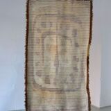 Tapis rya suédois en laine brune | Années 1960