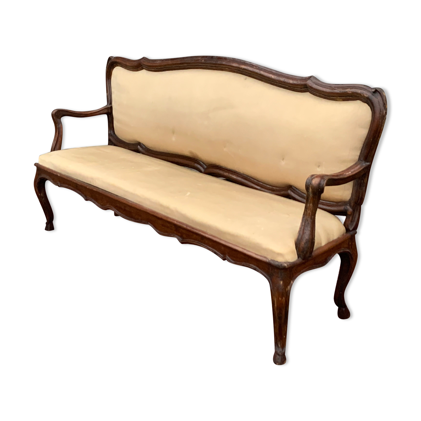 Sofa with walnut frame italy eighteenth century