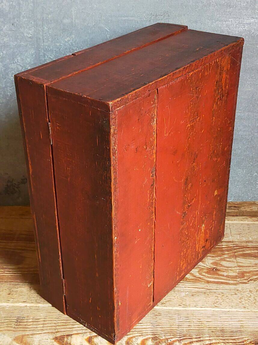 Painted wooden chest