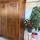 Beautifully decorated walnut wardrobe.