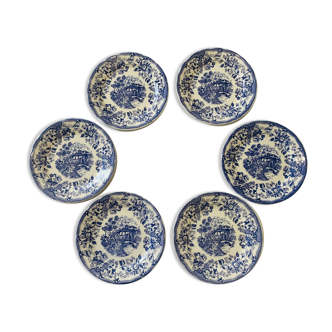 6 vintage dessert plates