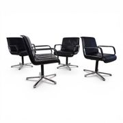 Set of 4 Wilkhahn Delta swivel chairs by Delta Design, 1970