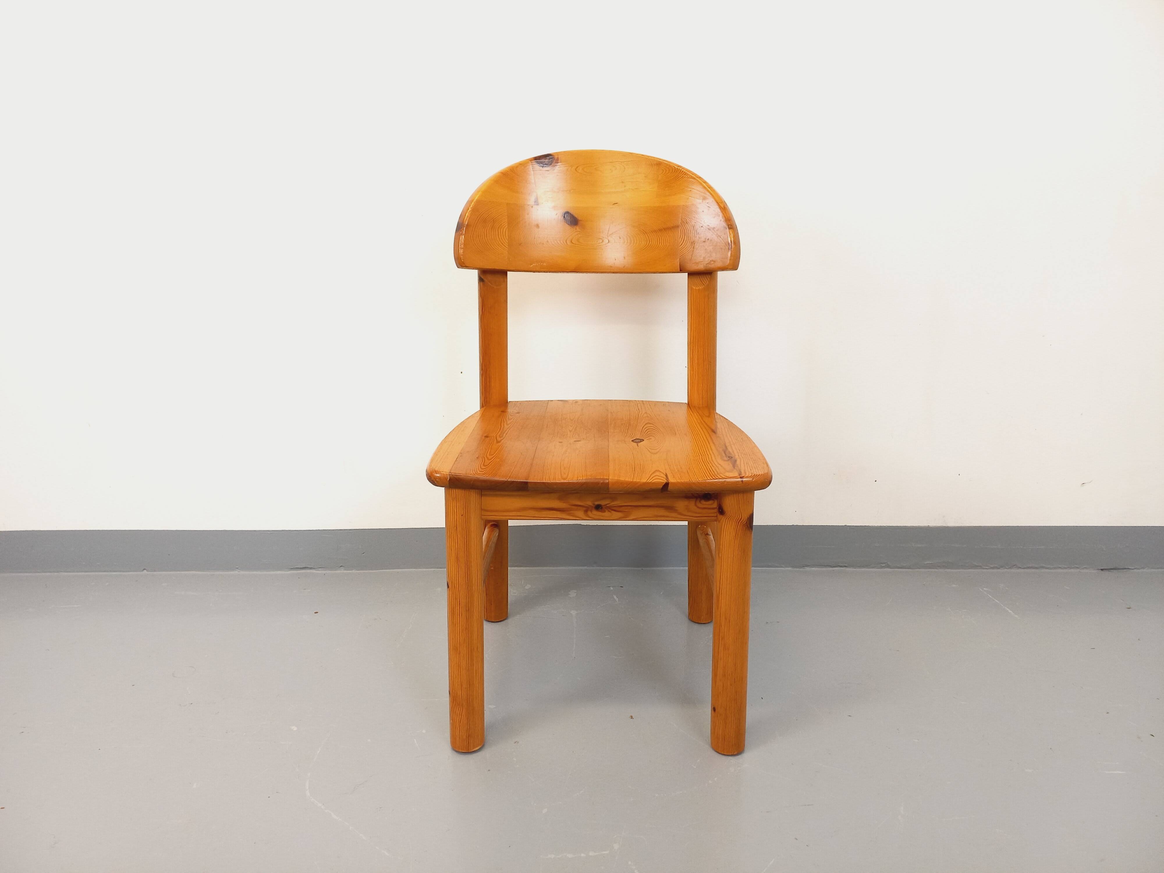 Vintage Scandinavian Rainer Daumiller chair in pine from the 70s