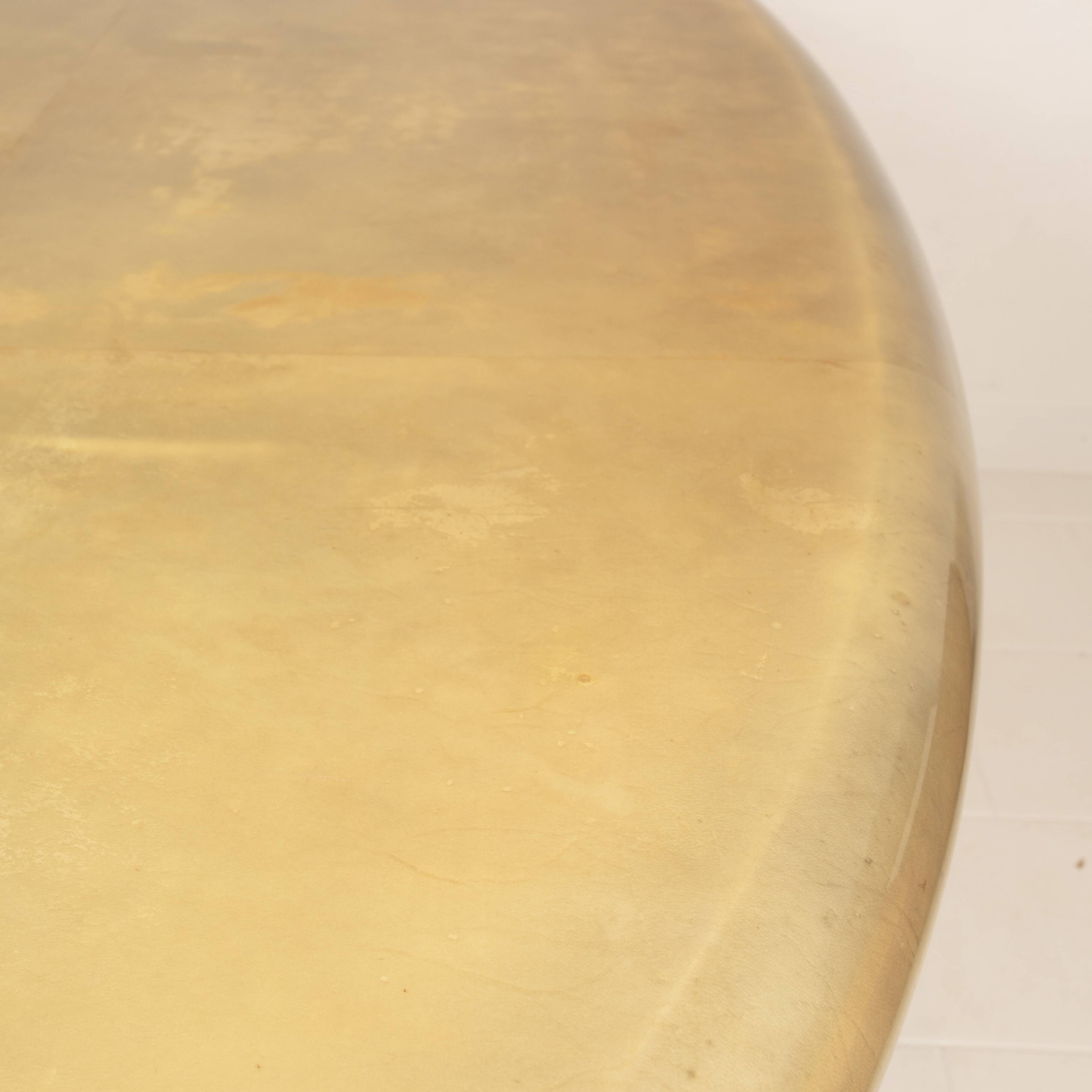 Angelo Mazzola parchment table produced by Ar.Vi Salpol, 1980