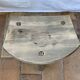 Vintage cowhide tabouret