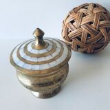 Brass and mother-of-pearl box