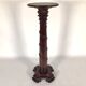 Oak carved plant stand