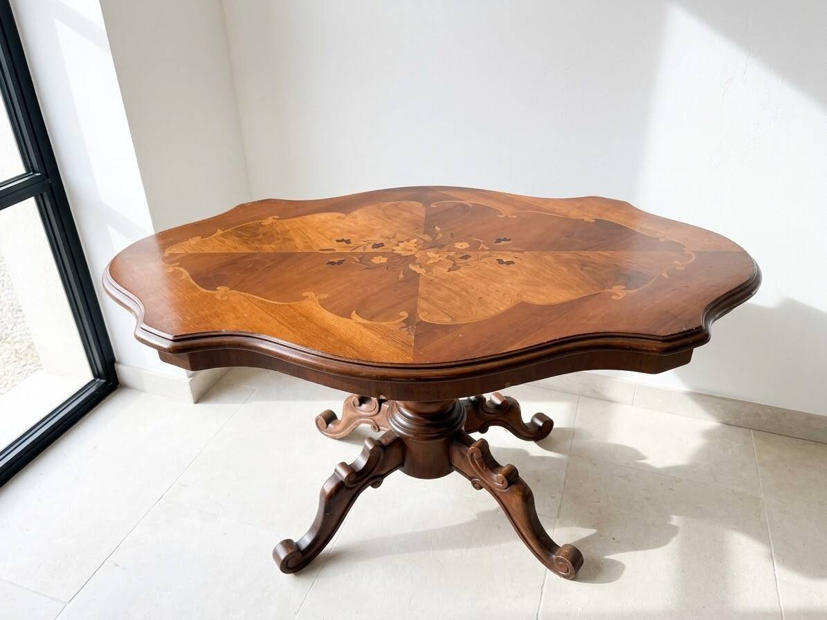 Table Art Déco bois violon