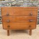 Vintage chest of drawers with leather handles – 1950s/60s