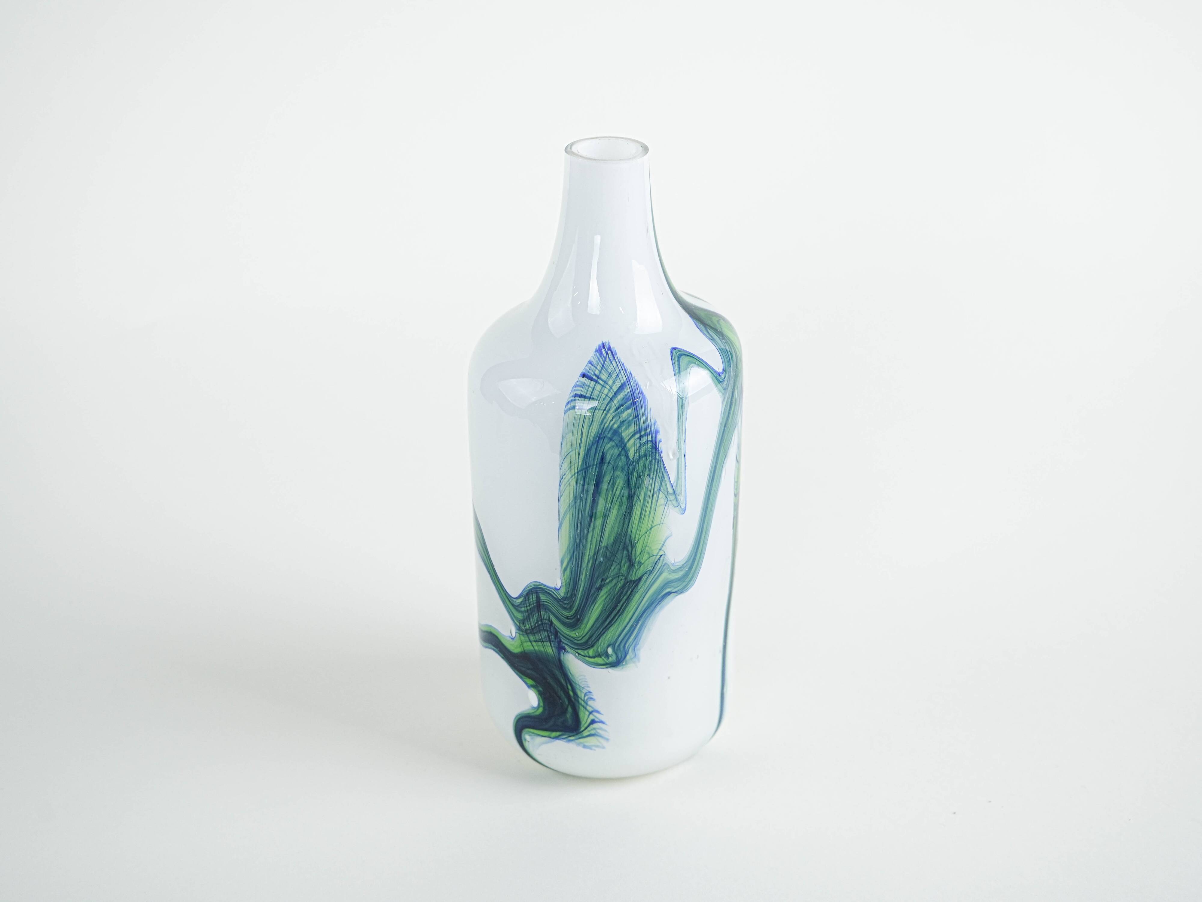 Glass vase, Danish design, 1970s, made in Denmark