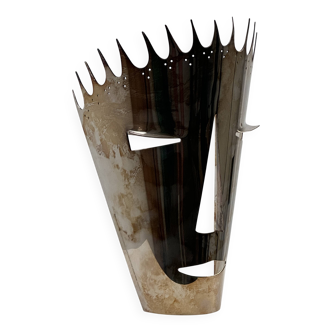 Masque en métal argenté par Gio Ponti pour Christofle, 1978