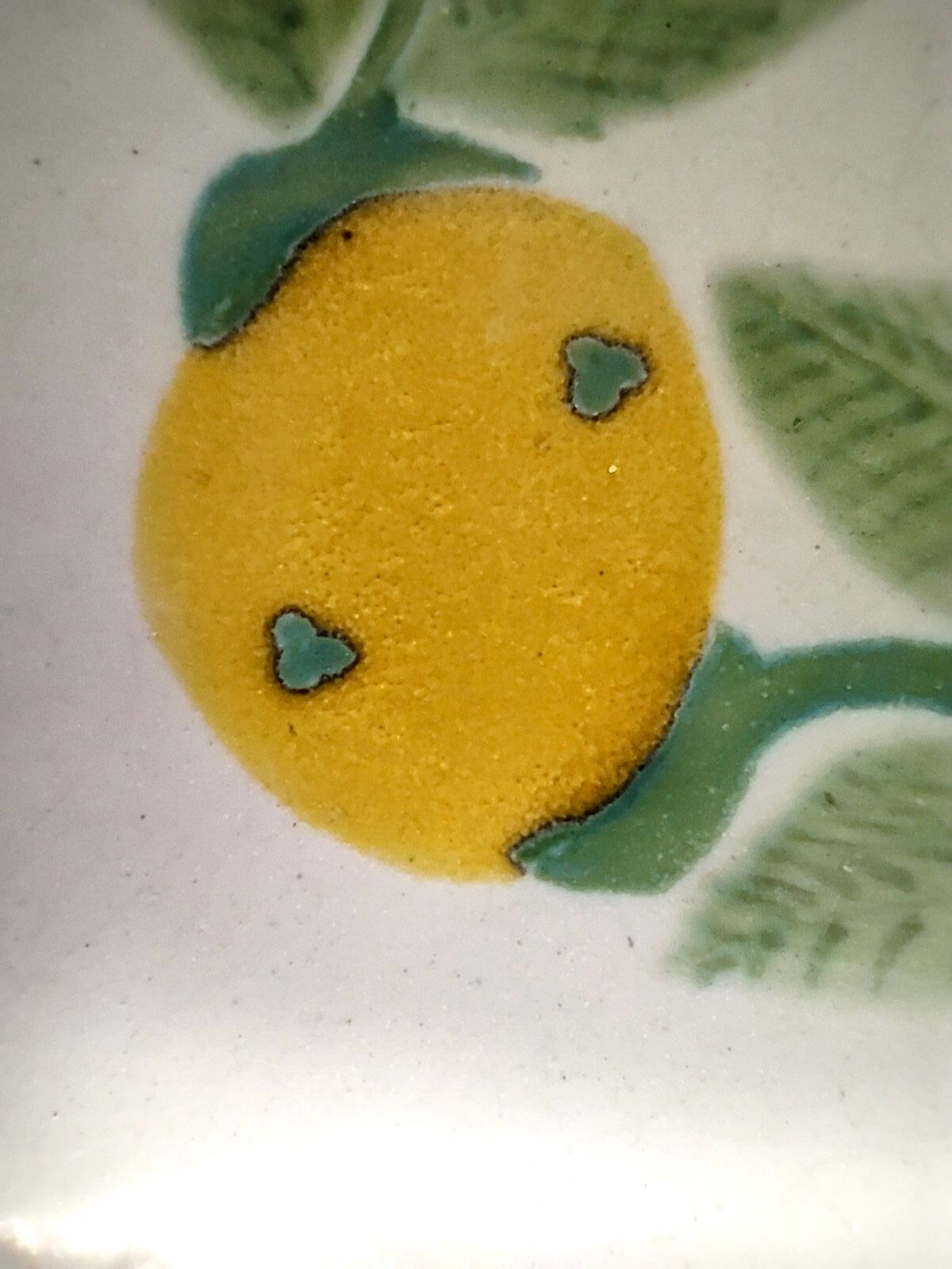 Set of Six Vintage Square Hand-Crafted Earthenware Plates by De Simone, Italy