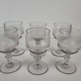 6 water glasses Cristallerie de Portieux XIXeme